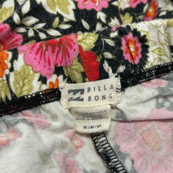 BILLABONG Sun Down Flare Pants Sz M Multicolor Floral High Rise Stretchy Viscose - Picture 9 of 10